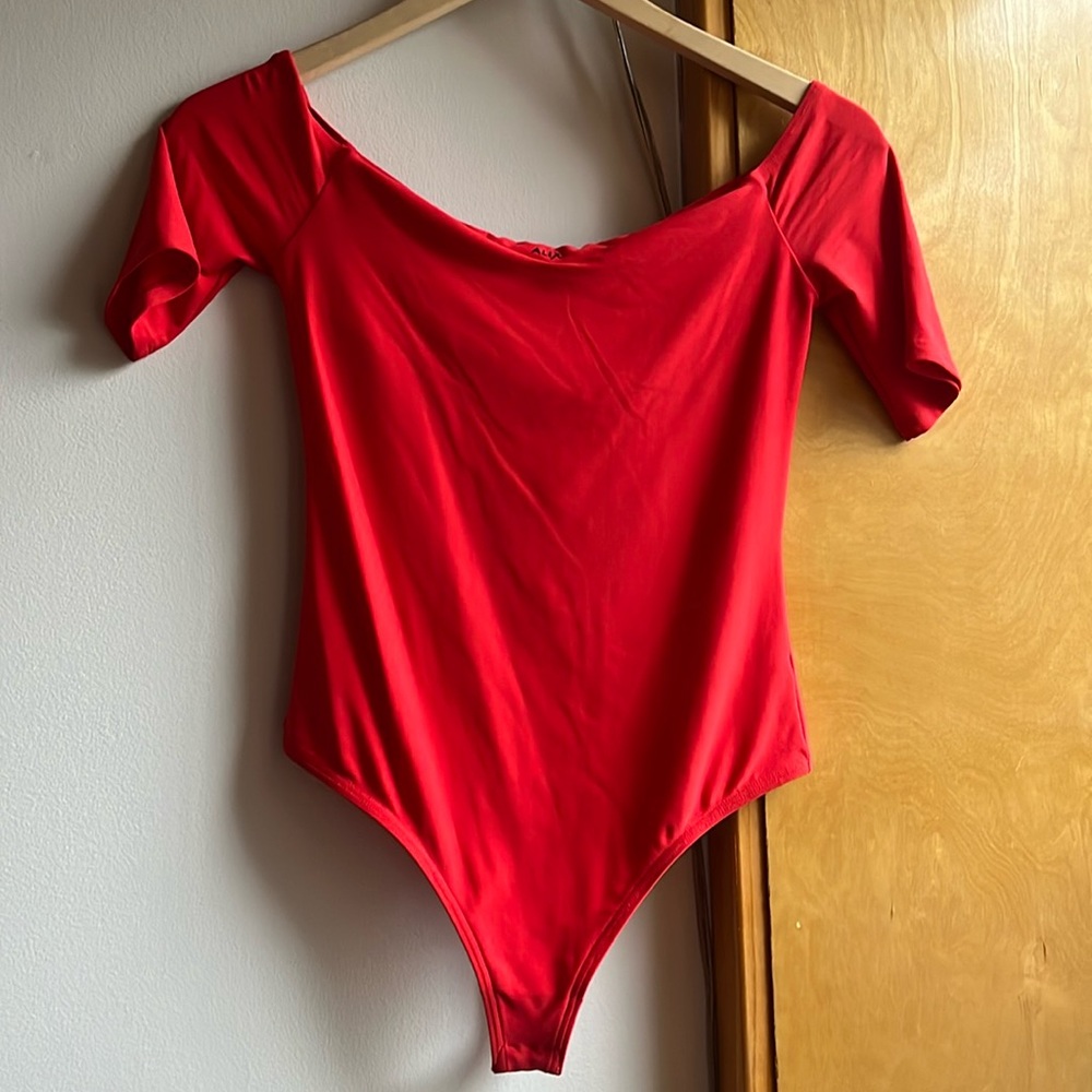 ALIX NYC Beverly Bodysuit in Red Lava XS